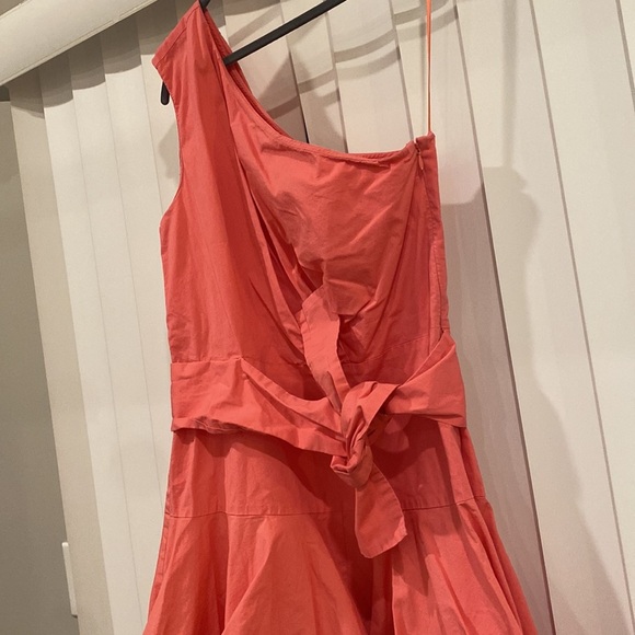 Coral One Shoulder Puff Dress" by Derek Lam 10 Crosby - Picture 6 of 7